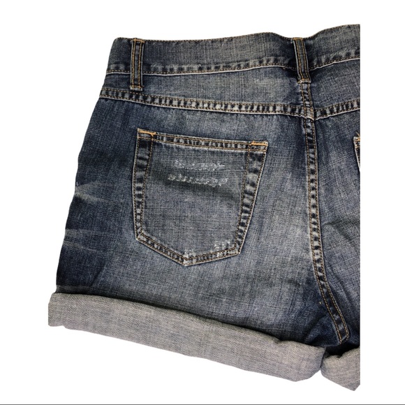 LONDON JEAN High Rise Cuffed Denim Shorts | Vintage-Inspired Jean Shorts - Picture 5 of 9